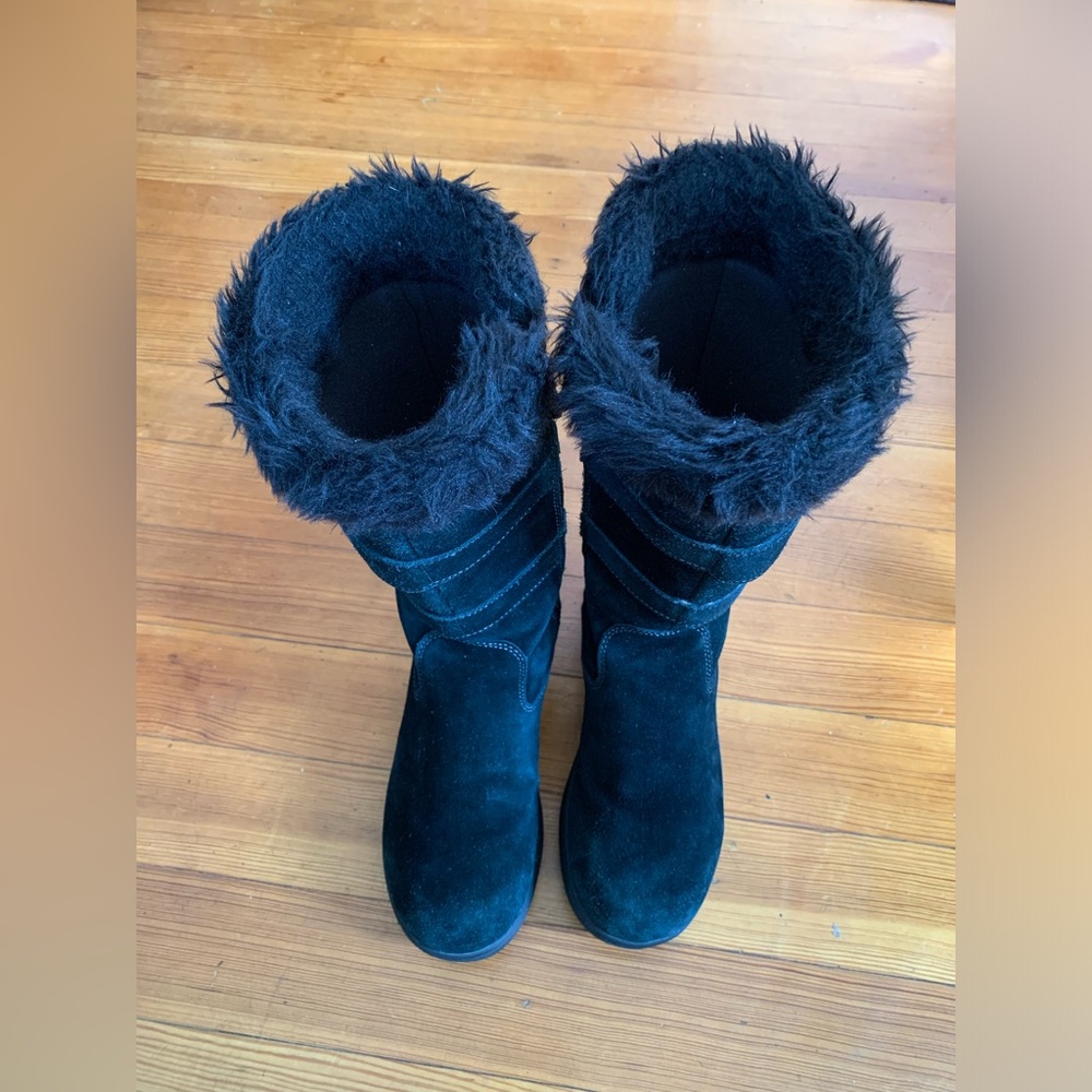 Ll Beam Women’s Nordic Tek2.5 Prima Loft Winter Boots Black Zip Sz 9 buckle Tall